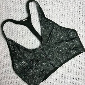 Lululemon Athletica Jungle Print Front Zip Women’s Sports Bra Size 2